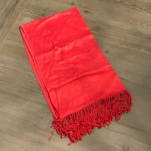 Orange Scarf with Fringe - NWOT